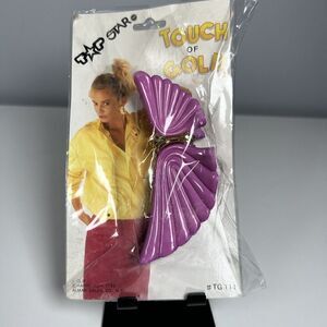 Vintage Top Star Pink And Gold Butterfly Clip 1989 Retro 80's Touch Of Gold NOS